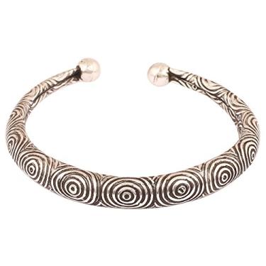 Imagem de Touchstone Bollywood Bracelete de Torque para Joias de Designer Belo Temperado à Mão em Tom Antigo para Mulheres.