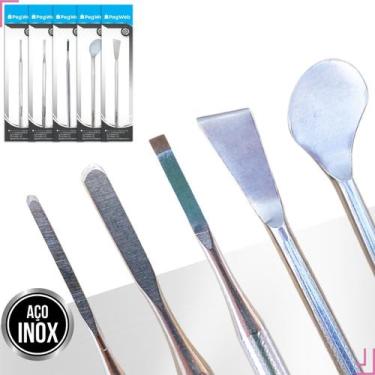 Imagem de Kit Bisturi Podólogo 208 214 254 222 484 Podologia Unha Pegweb, Inox