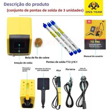 Imagem de Estação De Solda Digital Inteligente De 75W Com Display Para Reparo De