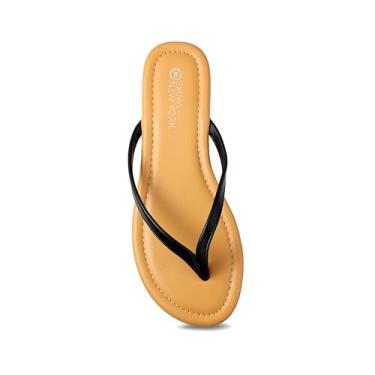 Imagem de EMMA NEW YORK Chinelos femininos, Preto/bronze, 8-8.5