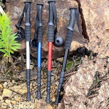 Imagem de Bastão de Caminhada e Trekking para Trilha, Bengala Estilosa Ajustável Retrátil com Amortecedor(aleatorio)