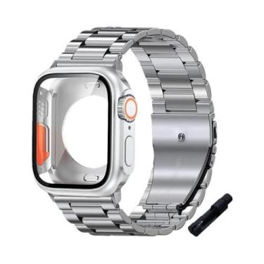 Imagem de Pulseira De Aço Inoxidável Para Apple Watch 45mm 41mm 40mm 44mm Bracel