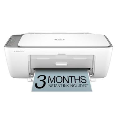 Imagem de HP DeskJet 2855e Impressora a jato de tinta colorida sem fio, scanner, copiadora, melhor para casa, teste instantâneo de 3 meses incluído, habilitado para IA (588S5A)