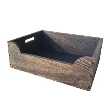 Imagem de Generic Caixa de areia para gatos aberta, vaso sanitário para gatinhos, bandeja de areia de madeira semi-fechada para banheiro