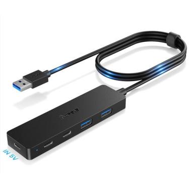 Imagem de Hub USB Aceele 3.0 Splitter de 4 portas com 2 USB-C e 2 USB-A