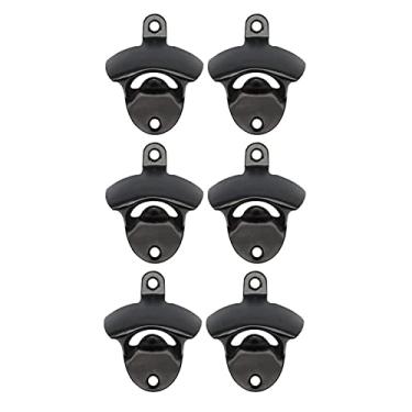 Imagem de Zhjvihx Abridores de Cerveja Fixados na Parede, Abridor de Garrafas de Cerveja de Bar, Liga de Zinco Preta Magnética Poderosa de Alta Resistência para Cozinhas