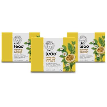 Imagem de Chá Leão Camomila Cidreira E Maracujá Kit 3 Caixas