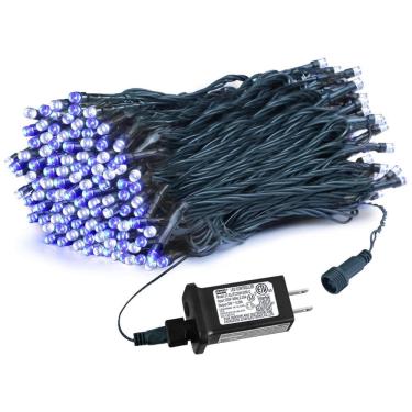 Imagem de Pisca Pisca 200 LED 20 Metros a Prova dÁgua com 8 Modos para Decoração de Halloween e Natal, Azul e Branco