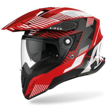 Imagem de Airoh Commander, Capacete Big Trail, Vermelho e Preto Fosco, Sistema de Fechamento Micrométrico (56)