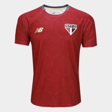 Imagem de Camisa São Paulo 25/26 Treino New Balance Masculina, Vermelho, M