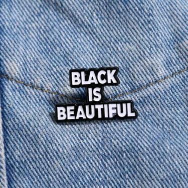 Imagem de Broche esmaltado preto personalizado lapela crachá joias presente vestido acessórios bolsa charme