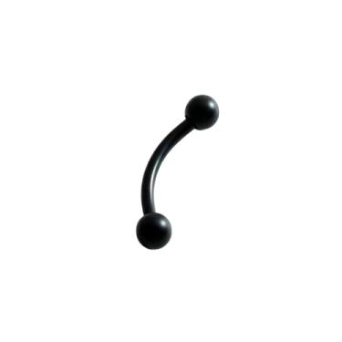 Imagem de Piercing Titanio Curvo Barbell Bananinha Helix Sobrancelha (Preto)