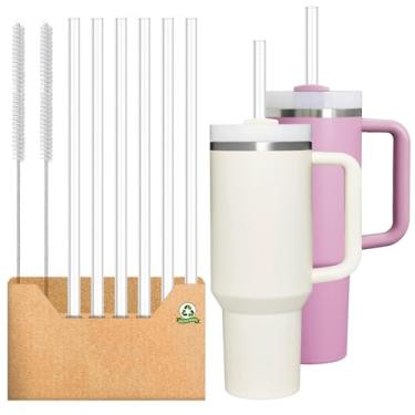 Imagem de Canudo para copo Stanley 6 canudos longos 30,5 cm, 6 canudos retos para Stanley com 2 escovas de limpeza acessórios para Stanley Cup 850.5 g/1,134.0 g