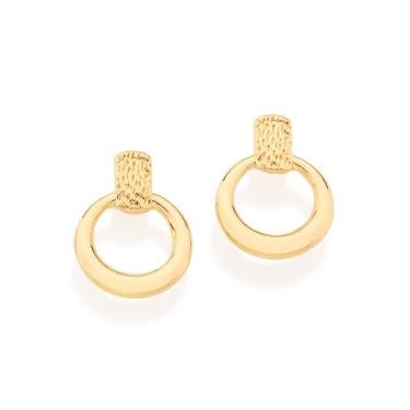 Imagem de Brinco Rommanel Presente Feminino Círculo Vazado 524677