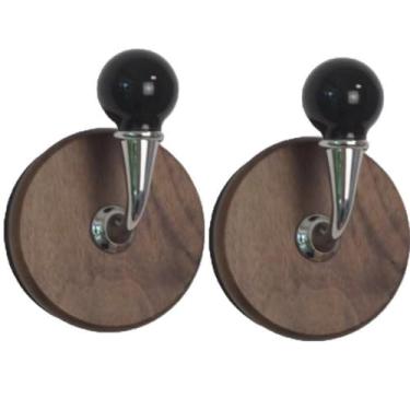 Imagem de 2 ganchos magnéticos resistentes para organização, ganchos de madeira versáteis e elegantes para pendurar ferramentas, cordas de mangueiras de jardim, utensílios de cozinha em armazéns, cruzeiros