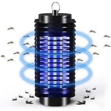 Imagem de Armadilha Mosquito Pega Inseto Pernilongo Choque com Led Luz Eletrico 110V