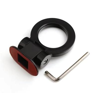 Imagem de Kit de gancho de reboque preto universal decoração de carro adesivo de decoração de carro para-choque compatível com qualquer caminhão SUV (não funcional, apenas para fins decorativos)