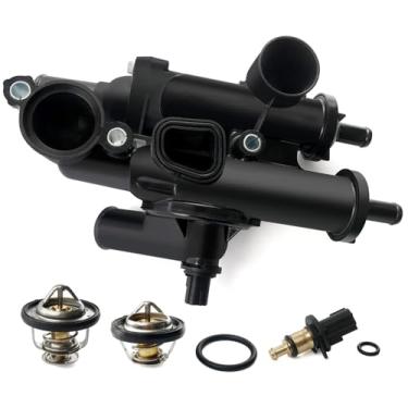 Imagem de Conjunto de carcaça do termostato de refrigeração do motor com sensor compatível com Dodge Avenger 08-14, Journey 09-20, Chrysler 200 11-14, Jeep Compass Patriot 07-17, Calibre 07-12, 2.0L 2.4L