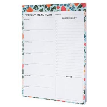 Imagem de Agenda de refeições para geladeira | Bloco de notas para planejamento de refeições com ímãs fortes, planejamento semanal altamente eficiente para listas de compras, porta de geladeira