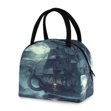 Imagem de ATTX Lancheira isolada à prova de vazamento de navio pirata para trabalho e ar livre - lancheira portátil reutilizável para homens e mulheres, piquenique viagem #510