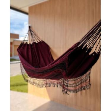 Imagem de Rede de Descanso, Macia Ao Toque, Mas Resistente, Adequada Para Salas de Estar, Varandas, Jardins e PáTios.(VINHO)