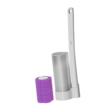 Imagem de Baoblaze Conjunto de escova de vaso sanitário, produtos de limpeza doméstica, produtos para limpeza de vaso sanitário, Sabor de Lavanda