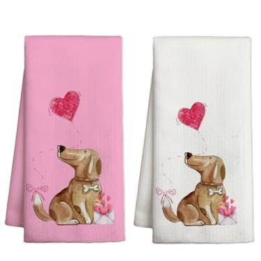 Imagem de Conjunto de 2 panos de prato para cozinha, banheiro, decoração de casa, presentes de inauguração de casa para mulheres, aniversário de casamento, reutilizável, fofo, toalha de chá, toalha de saco de