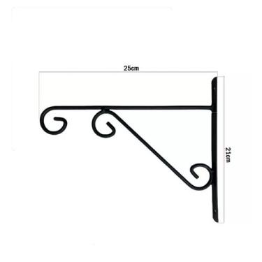 Imagem de Mão francesa para vasos de plantas suspensos Suporte pendente Gancho R