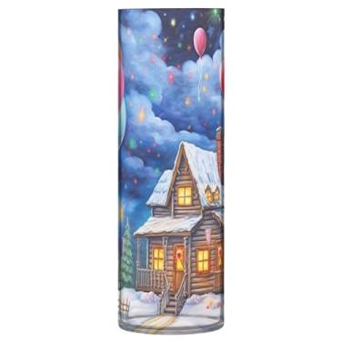 Imagem de Wassud Casa de Natal com vaso de boneco de neve para decoração de quarto, vaso de flores, vasos de fazenda para centros de mesa, vaso cilíndrico de plástico para decoração de casa