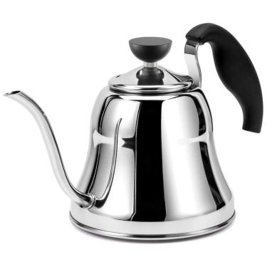 Imagem de Chaleira de Chá 830mL com Apito, Aço Inoxidável, CHEFBAR Gooseneck Tea Kettle Mirror, P...