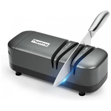 Imagem de Afiador de Facas Elétrico Multifuncional, 2 Estágios, PEGELONG S820, Cinza