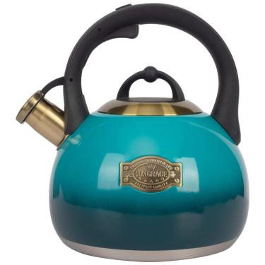 Imagem de Chaleira de Chá 3 Litros em Aço Inoxidável com Apito e Alça Ergonómica, LUXGRACE, Azul