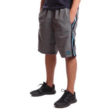 Imagem de Bermuda Tactel OX SILVER com Bolsos Frente e Costa, Masculino, G, Cinz
