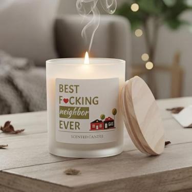 Imagem de Nuanchu Best Neighbor Vela perfumada lavanda presente apreciação 255 g velas de soja presentes para o Natal, inauguração de casa, aniversário, agradecimento, ideias de presente para vizinhança