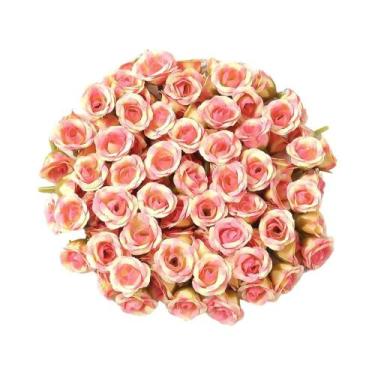 Imagem de 20 Peças De Flores Artificiais Mini Rosa De 2cm Para Decoração De Casa