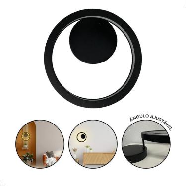 Imagem de Arandela Eclipse Parede Preto Luz Indireta Perfil Led 2.700K