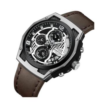 Imagem de Relógio Cronógrafo Luminosa À Prova D'Água Masculino NAVIFORCE, Relógi