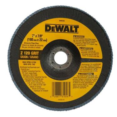 Imagem de Disco Flap Fibra Gr 120 180mm Dw8325 Dewalt
