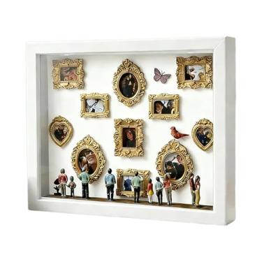 Imagem de Vitrine De Silhueta Mini Museu | Porta-retratos Com Luz LED | 11 Miniportaretratos Com 8 Estatuetas | Para Dia Dos Namorados Casamento Aniversário Decoração De Mesa