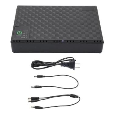 Imagem de Cryfokt Backup de Bateria Mini UPS para Roteadores, Protetor contra Surtos Recarregável de 10400mAh Integrado, Saída USB 5V DC 5V 9V 12V POE 15V 24V, para Modem Roteador, Câmera de (Plugue EUA