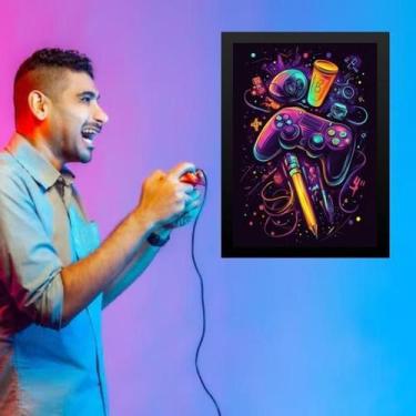 Imagem de Quadro Quarto Adolescente Gamer 45X34Cm - Quadros On-Line
