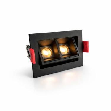 Imagem de Spot Mini Downlight Led Embutir Facho Móvel Pontual Luz10, Preto, 1