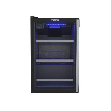 Imagem de Cervejeira Venax Blue Light 100 Preto Fosco Porta Invertida 220V