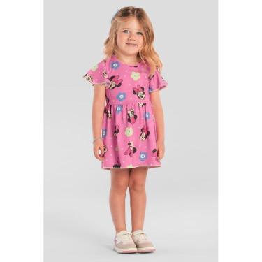 Imagem de Vestido infantil menina da Minnie Mouse Brandili -Rosa-Feminino