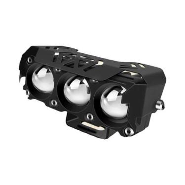 Imagem de Farol De LED Dupla Cor Para Moto Com Luz Alta E Baixa, Lâmpadas De Neb