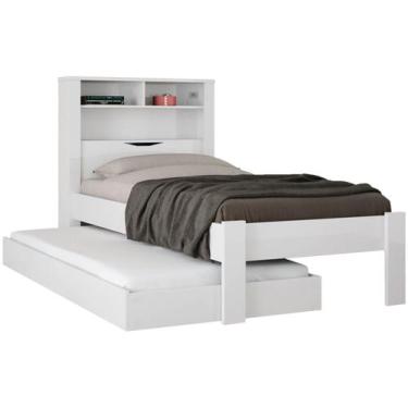 Imagem de Bicama Solteiro Invicta com Baú - Branco - Santos Andirá, Branco