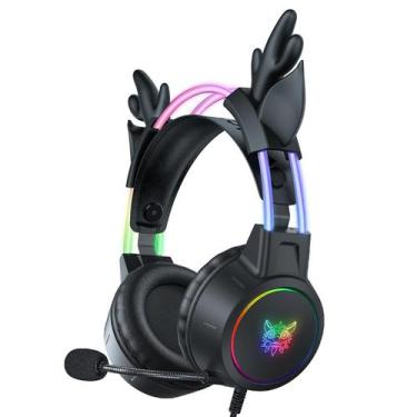 Imagem de Fone de ouvido para jogos com som surround envolvente RGB encantador -