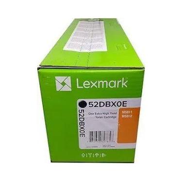 Imagem de Toner Lexmark Original Preto 45K  MS811 MS812 MX711  Códs. 52DBX00 52D