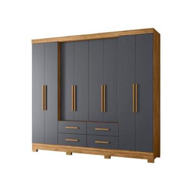 Imagem de Guarda-Roupa Casal San Lorenzo - 8 Portas 4 Gavetas Espelho MDP UV Fos