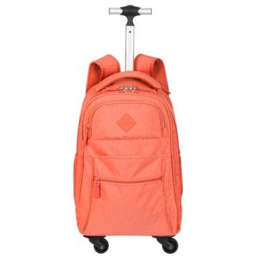 Imagem de Mochila Carrinho Sestini Rolling Grande 4 Rodas Escolar, Apricot